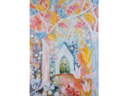 Seminko Platno na vnitrnim ramu tvorime srdcem irena kovarova feng shui obraz platno 50x70cm