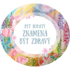 Cedulka Být bohatý znamená být zdravý