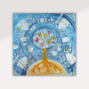 Pani Zima vypravi Platno na vnitrnim ramu tvorime srdcem irena kovarova feng shui obraz platno 40x40cm (3)