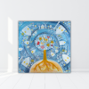 Pani Zima vypravi Platno na vnitrnim ramu tvorime srdcem irena kovarova feng shui obraz platno 40x40cm (7)