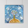 Pani Zima vypravi Platno na vnitrnim ramu tvorime srdcem irena kovarova feng shui obraz platno 40x40cm (2)