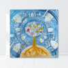 Pani Zima vypravi Platno na vnitrnim ramu tvorime srdcem irena kovarova feng shui obraz platno 90x90cm (2)