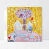 Vesele Vanoce Platno na vnitrnim ramu tvorime srdcem irena kovarova feng shui obraz platno 60x60cm (2)